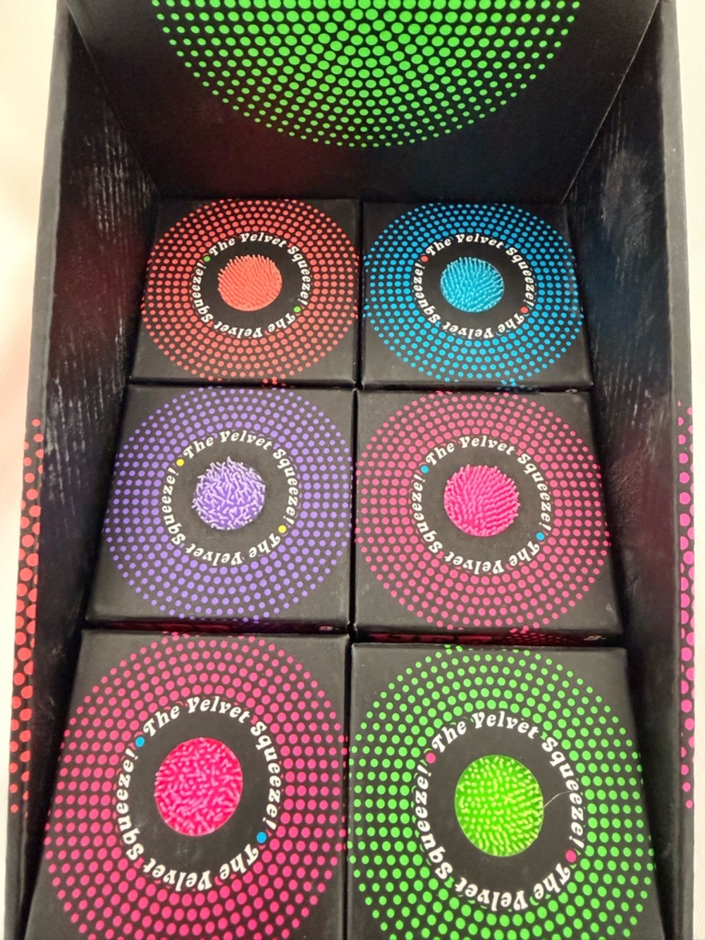 LOT OF 6 - NEEDOHS - The Velvet Squeezer Colorful Sensory Fidget Set